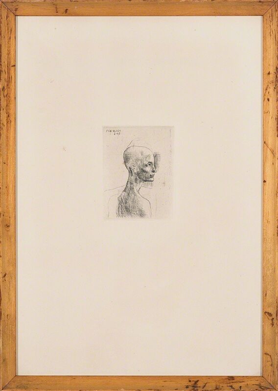 Pablo Picasso, ‘Buste D'Homme (Bloch 4)’, 1905, Print, Drypoint, on Van Gelder Zonen wove paper, Doyle