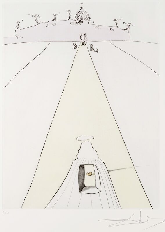 Salvador Dalí, ‘Dieu, Le Temps, L'Espace et le Pape from Apres 50 Ans du Surrealisme’, Print, Drypoint, Dallas Museum of Art