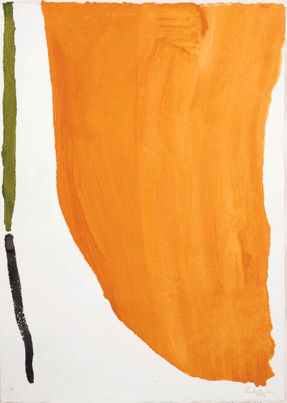 Helen Frankenthaler, ‘Orange Downpour’, 1970, Drawing, Collage or other Work on Paper, Pochoir, Nikola Rukaj Gallery