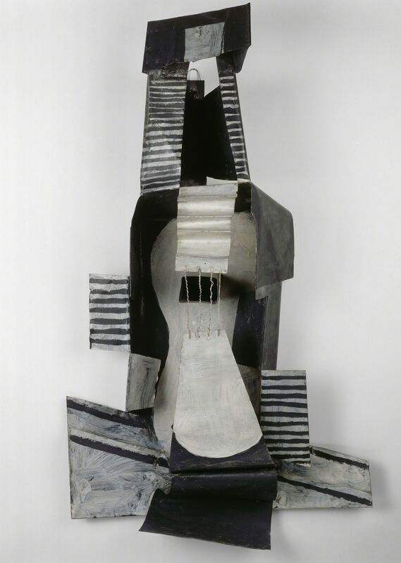 Pablo Picasso, ‘Guitar’, 1924, Sculpture, Painted sheet metal, painted tin box, and iron wire, The Museum of Modern Art