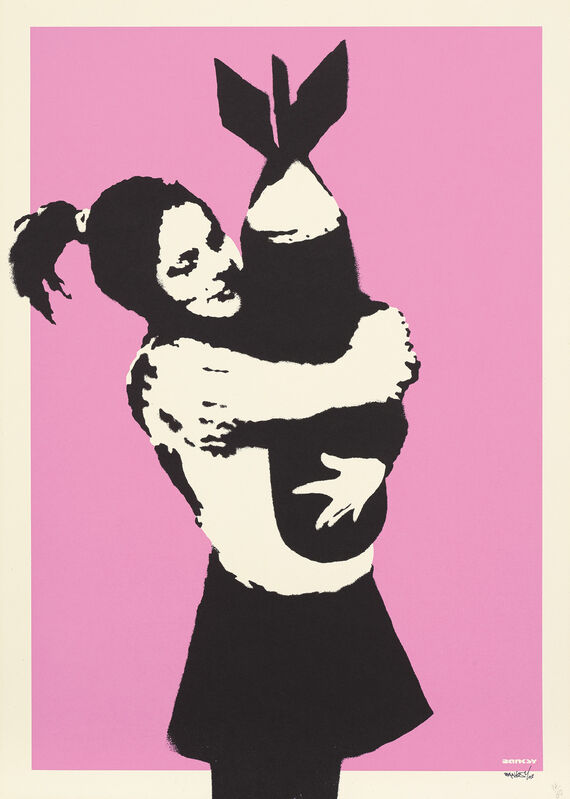 Banksy, ‘Bomb Love (Bomb Hugger)’, 2003, Print, Screenprint in colours, on wove paper, the full sheet., Phillips