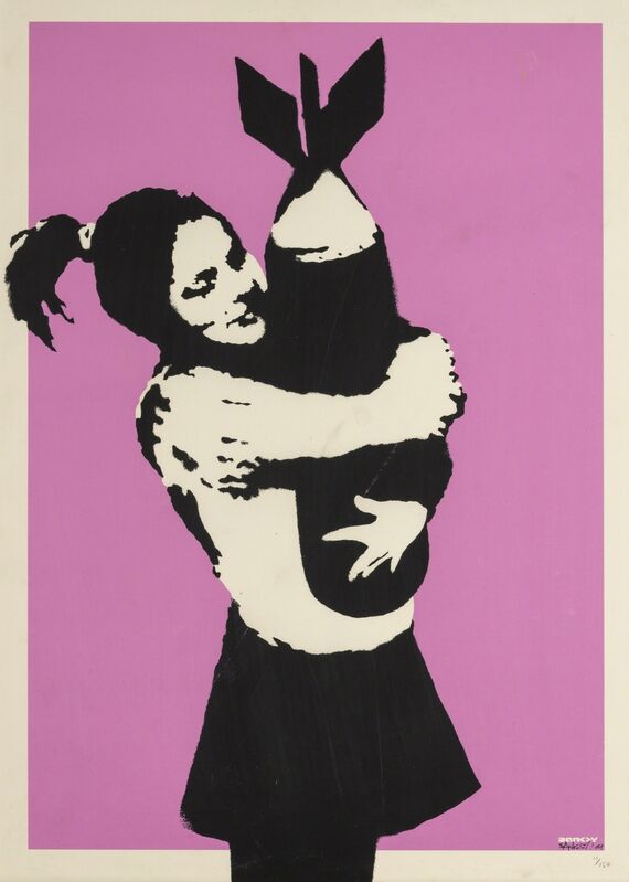 Banksy, ‘Bomb Love (Bomb Hugger)’, 2003, Print, Screenprint in colours, on wove paper, Forum Auctions