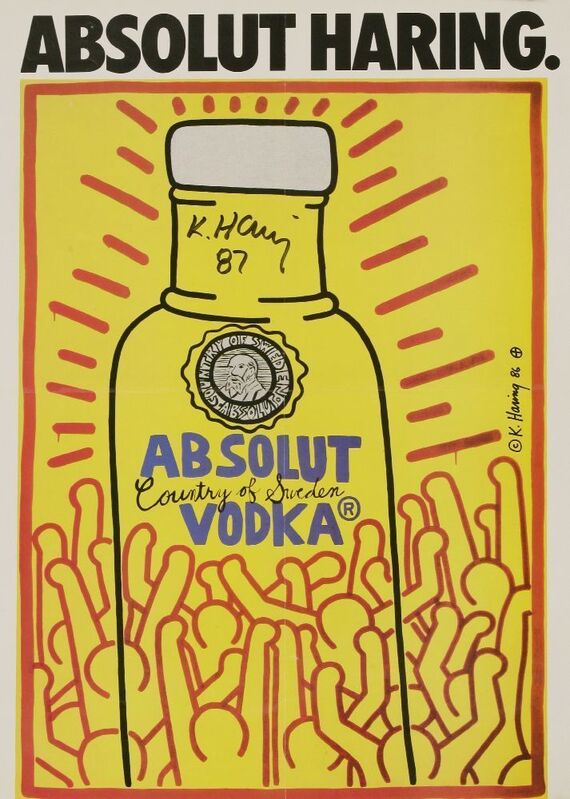 Keith Haring, ‘Absolut Vodka’, 1986, Print, Offset lithograph printed in colours, Sworders