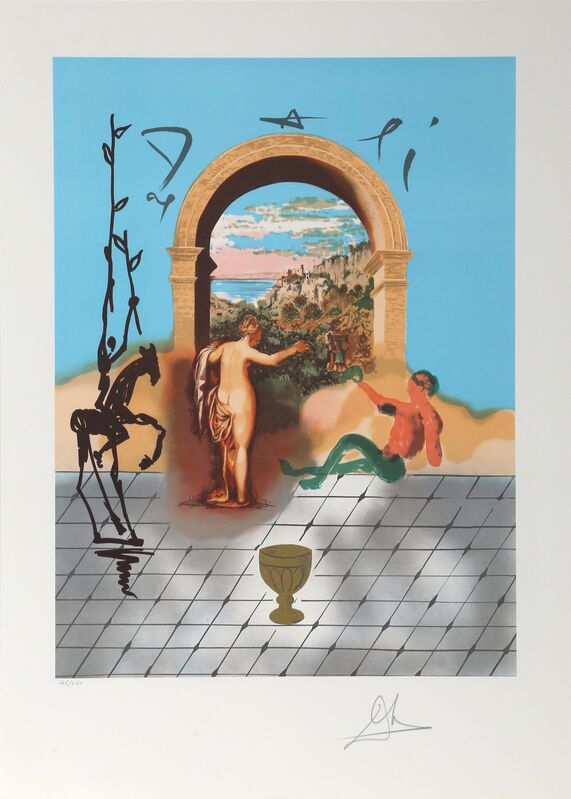 Salvador Dalí, ‘Gateway to the New World from the Dali Discovers America Portfolio’, 1979, Print, Lithograph on Japon, RoGallery