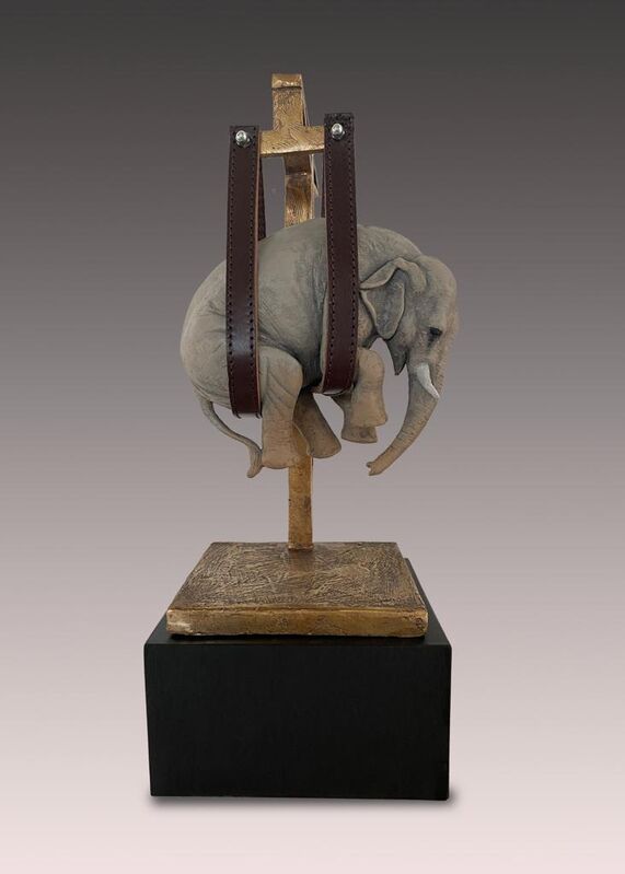 Stefano Bombardieri, ‘Il Peso del Tempo Sospeso / Elefante piccolo’, 2020, Sculpture, Bronze, Oblong Contemporary