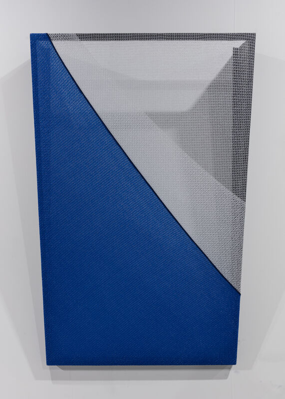 Kapwani Kiwanga, ‘TRI (blue and white)’, 2018, Sculpture, Shadecloth, steel frame, paint, Goodman Gallery