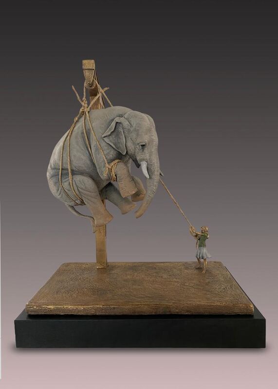 Stefano Bombardieri, ‘Emma e l'Elefante piccolo’, 2020, Sculpture, Bronze, Oblong Contemporary