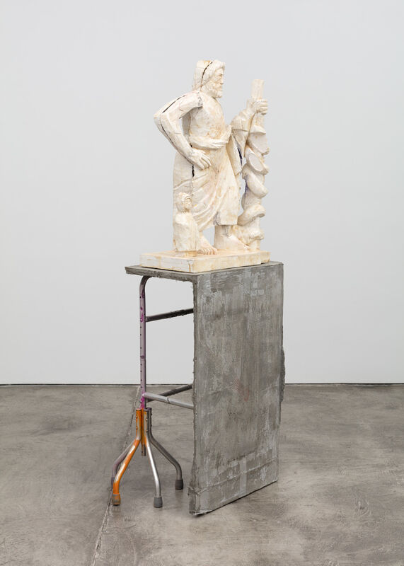 Justin Matherly, ‘Untitled (Fear, Anxiety and Joy)’, 2016, Sculpture, Modified gypsum, spray paint, epoxy, concrete, ambulatory equipment, Paula Cooper Gallery