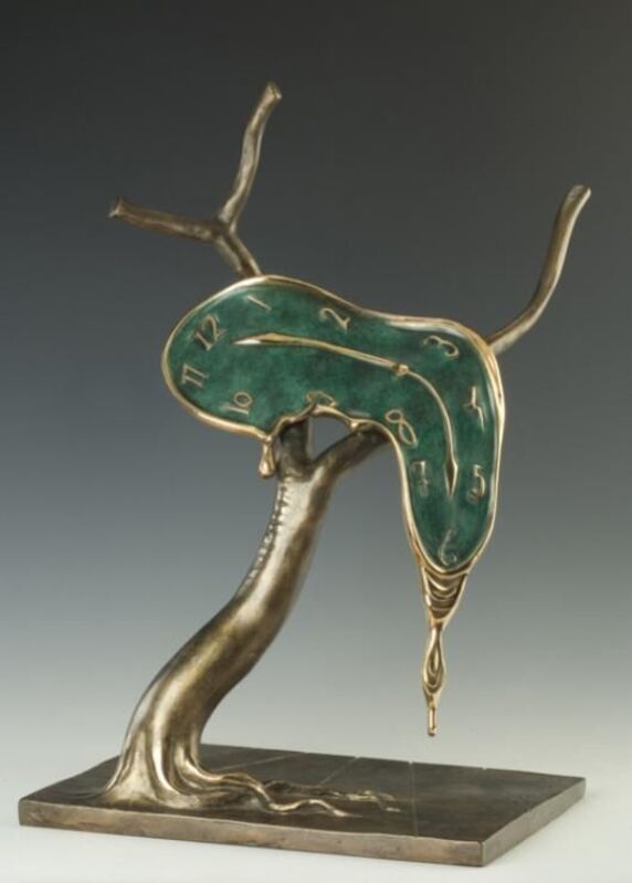 Salvador Dalí, ‘Profile of Time’, ca. 1984, Sculpture, Bronze and Gold Plating with Green Petina, Hazelton Fine Art Galleries