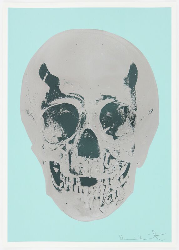 Damien Hirst, ‘Heavenly Peppermint Green Silver Gloss Racing Green Skull’, 2012, Print, Silkscreen, glaze and foilblock on 410gsm Somerset Satin. Signed and numbered., Paul Stolper Gallery