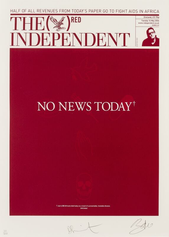Damien Hirst, ‘The Independent (RED)’, 2007, Print, Screenprint in colours, Forum Auctions