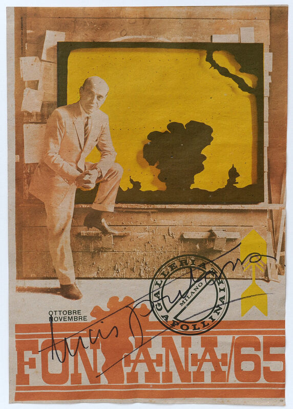 Lucio Fontana, ‘Fontana '65’, 1965, Print, Offset lithograph, Goldmark Gallery