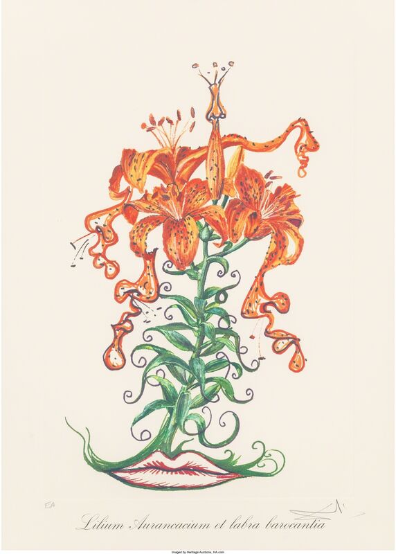 Salvador Dalí, ‘Florals (Surrealist Flowers)’, 1972, Print, Lithographs in colors with embossing on heavy Arches paper, Heritage Auctions