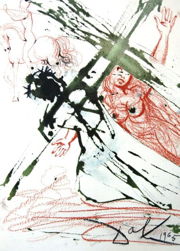 Salvador Dalí, ‘He Went Out Carrying His Own Cross’, 1967, Print, Original colored lithograph on heavy rag paper, Baterbys