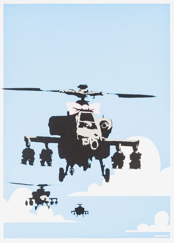 Banksy, ‘Happy Choppers’, 2003, Print, Screen print in colours on wove paper, Tate Ward Auctions