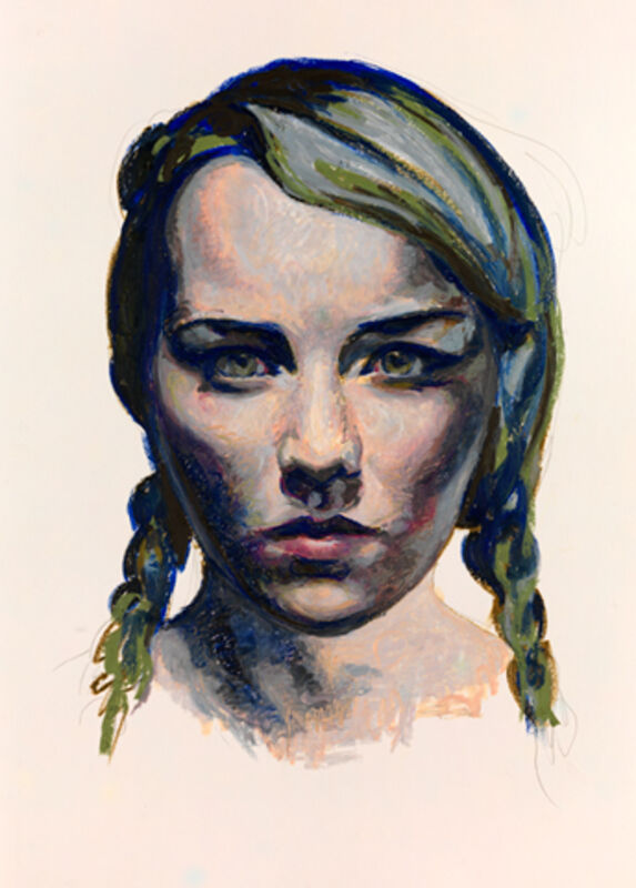 Mercedes Helnwein, ‘Phiala’, 2012, Drawing, Collage or other Work on Paper, Oil pastel on paper, KP Projects