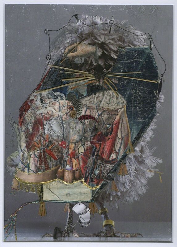 Ken Graves, ‘Nest’, 2015, Drawing, Collage or other Work on Paper, Unique mixed media collage, ROSEGALLERY