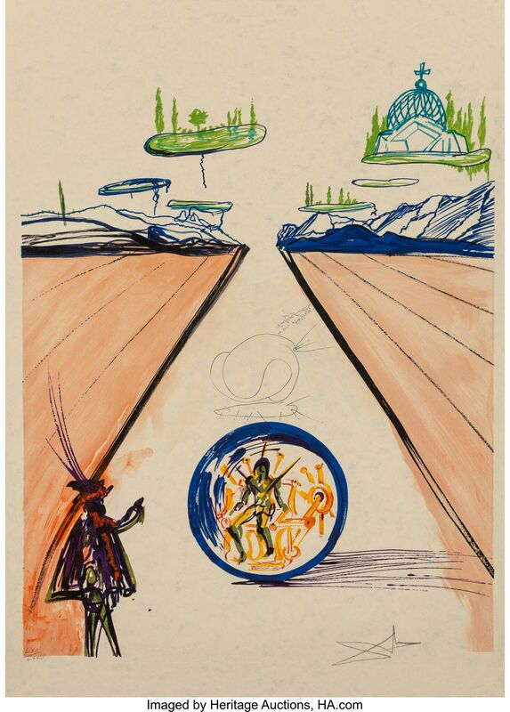 Salvador Dalí, ‘Imaginations and Objects of the Future’, 1975-76, Print, 11 intaglios and lithographs in colors, six with collage, on Japanese paper, with cover sheets and text, Heritage Auctions