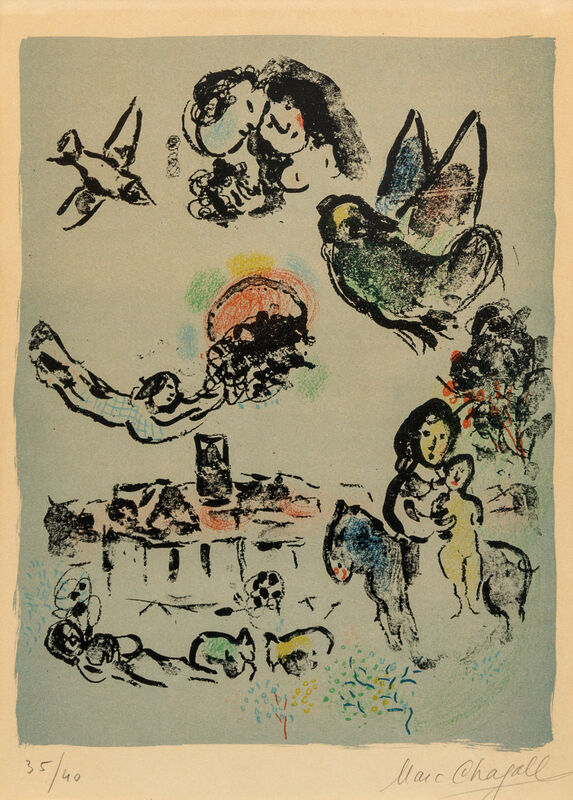 Marc Chagall, ‘Nocturne a Venice’, Print, Lithograph and aquatint, Hindman