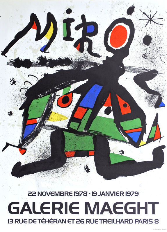 Joan Miró, ‘Artist poster for Galerie Maeght’, 1979, Print, Color lithograph, Hans den Hollander Prints