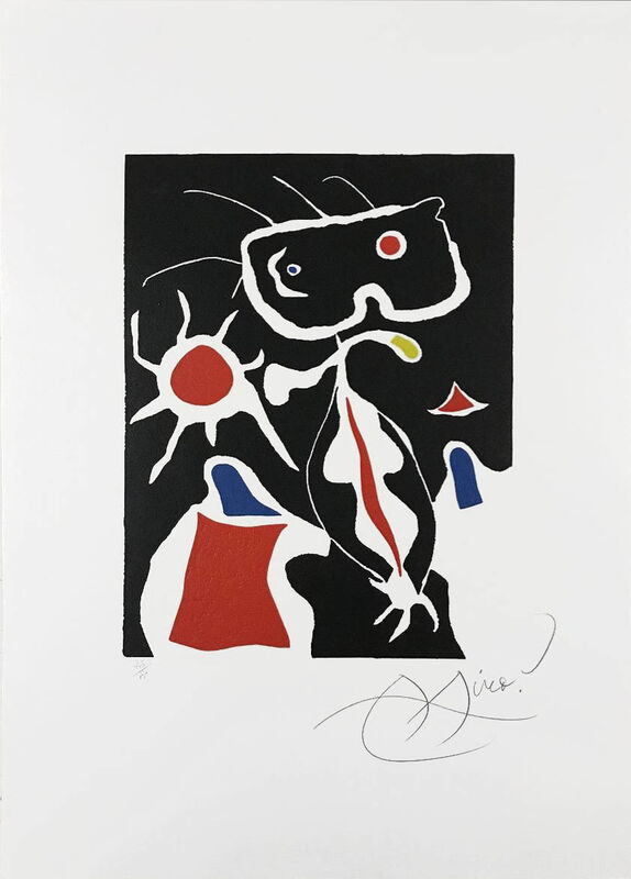Joan Miró, ‘Hommage a San Lazzaro, Pl. 3’, 1977, Print, Linocut printed with intaglio over-printing in colors, Masterworks Fine Art