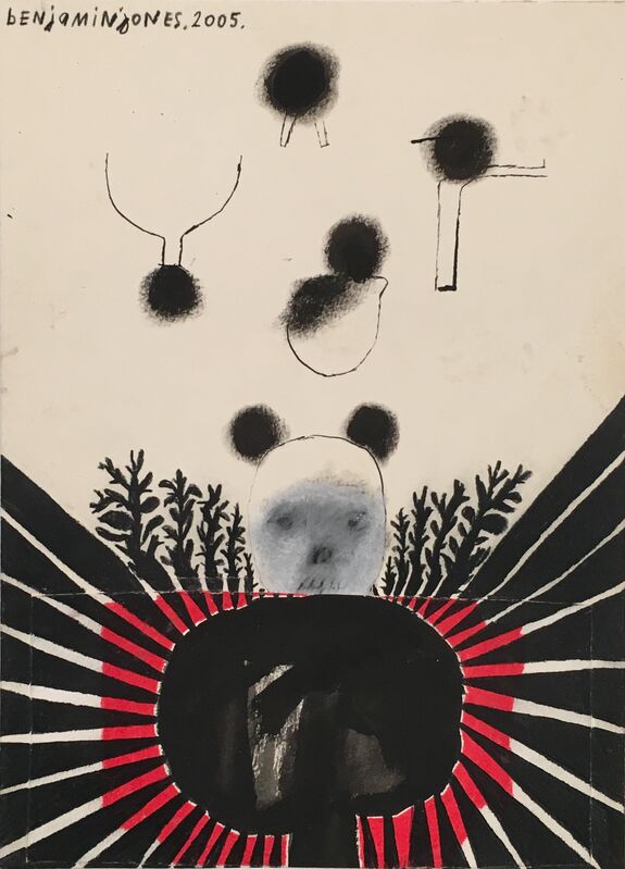 Benjamin Jones, ‘Asia Panda’, 2005, Drawing, Collage or other Work on Paper, India ink, ink wash, color pencil, and collage element, Laney Contemporary