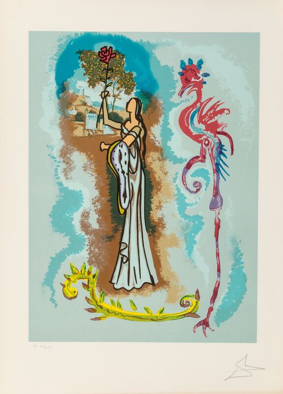 Salvador Dalí, ‘Rowena, from Ivanhoe’, 1978, Print, Lithograph in colors on Arches paper, Heritage Auctions