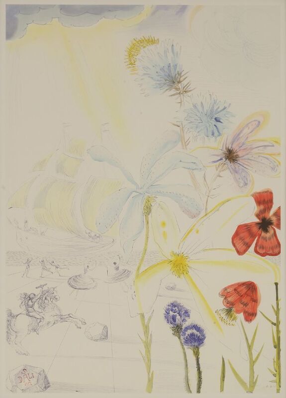 Salvador Dalí, ‘Ship and Flowers’, 1986, Print, Lithograph printed in colours, Sworders