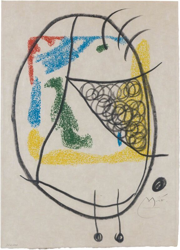 Joan Miró, ‘LES ESSÈNCIES DE LA TERRA (M. 582; SEE C. BOOKS 123)’, 1968, Print, Hand-colored lithograph, Doyle