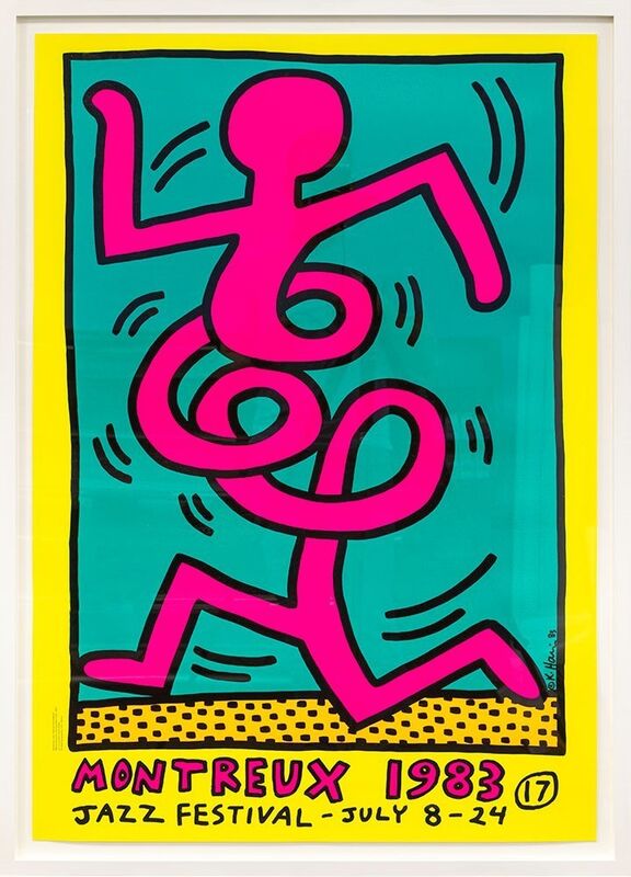 Keith Haring, ‘Montreux Jazz Festival (Yellow)’, 1982, Print, Screenprint, Artmarket Gallery