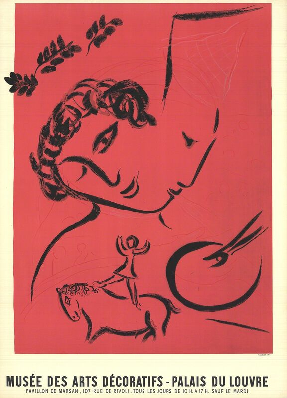 Marc Chagall, ‘The Painter In Rose’, 1959, Print, Color Lithograph, ArtWise