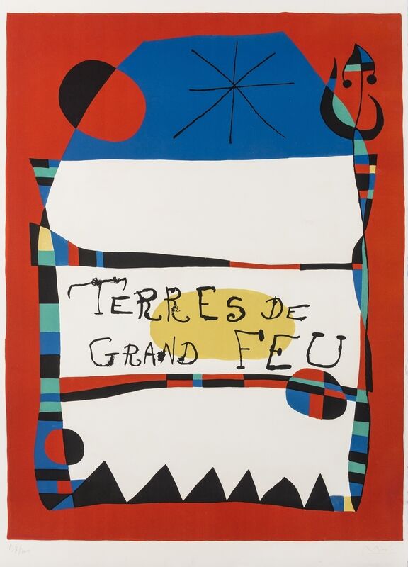 Joan Miró, ‘Terres de Grand Feu Exhibition (Picazo 7)’, 1965, Print, Lithograph printed in colours, Forum Auctions