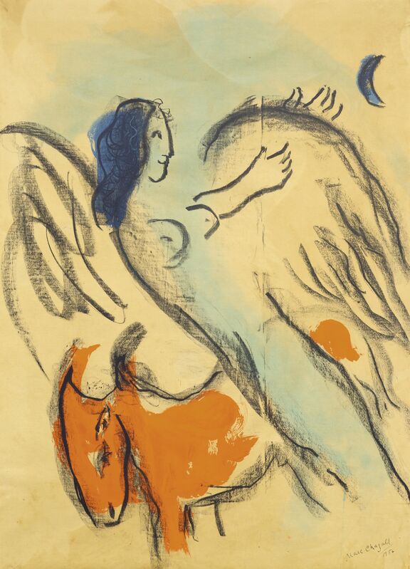 Marc Chagall, ‘L'ange’, 1956, Print, Colour lithograph, before letters, Koller Auctions