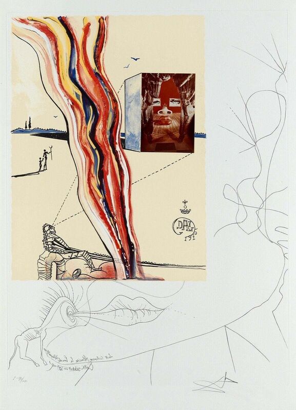 Salvador Dalí, ‘Liquid & Gaseous Television (Imagination & Objects of the Future Portfolio)’, 1975, Print, Lithograph on Arches paper, Art Commerce