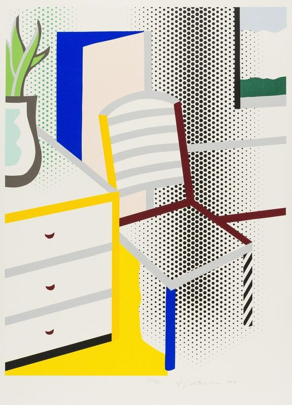 Roy Lichtenstein, ‘Interior with Chair (Corlett 309)’, 1996, Print, Screenprint in colours, Forum Auctions