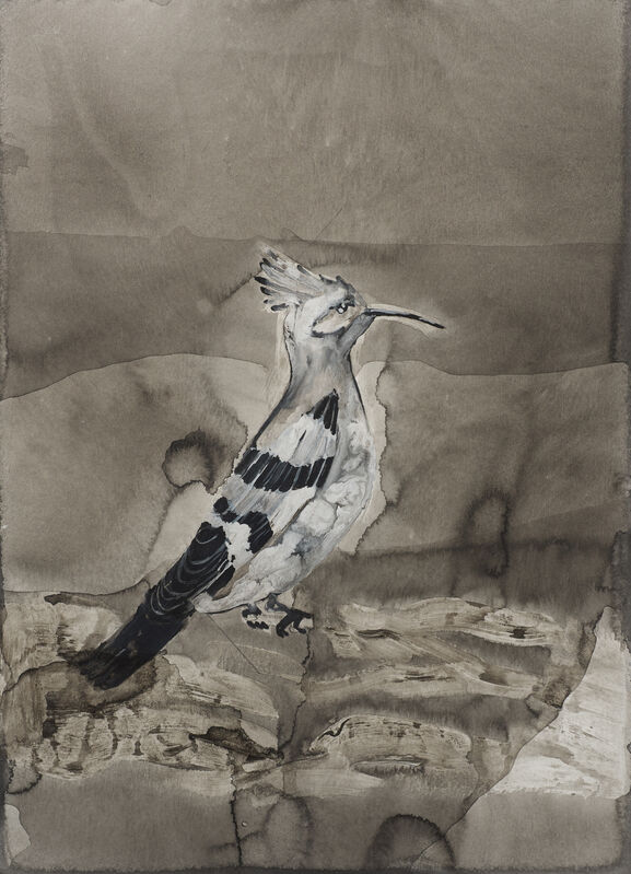 Tamar Roded, ‘Hoopoe’, 2020, Drawing, Collage or other Work on Paper, Acrylic on paper, Litvak Contemporary