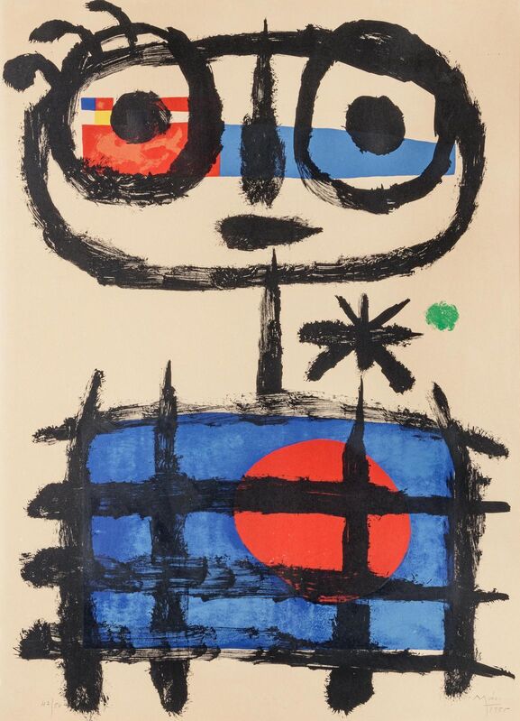 Joan Miró, ‘Mangeur de soleil (Sun Eater)’, 1955, Print, Color lithograph, Hindman