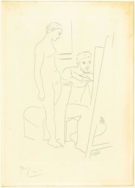 Pablo Picasso, ‘Le modèle nu’, 1927, Print, Etching, 2nd state, Koller Auctions