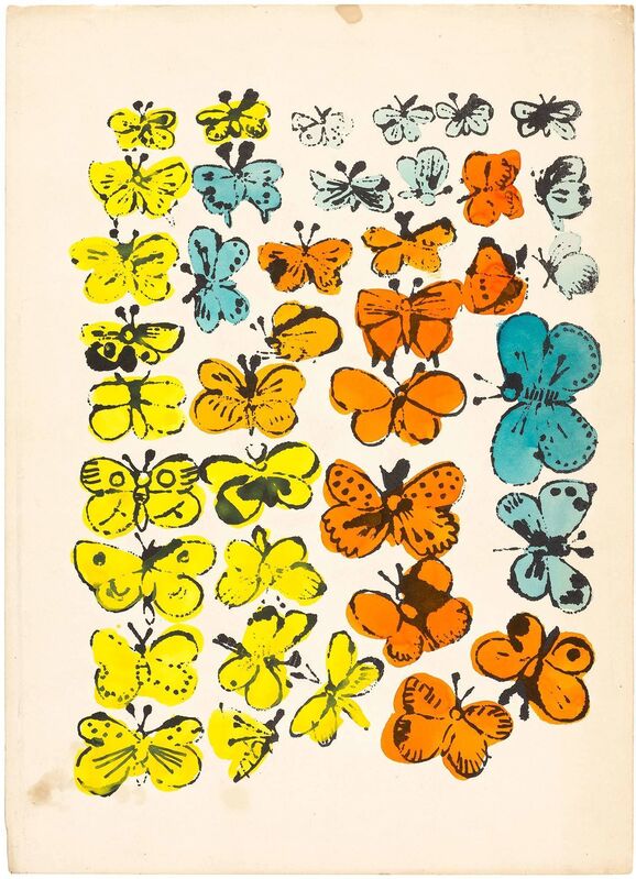 Andy Warhol, ‘Happy Butterfly Day; Merry Christmas’, 1955, Print, Two offset lithographs (the first hand-colored) on cream and wove papers, respectively, Doyle