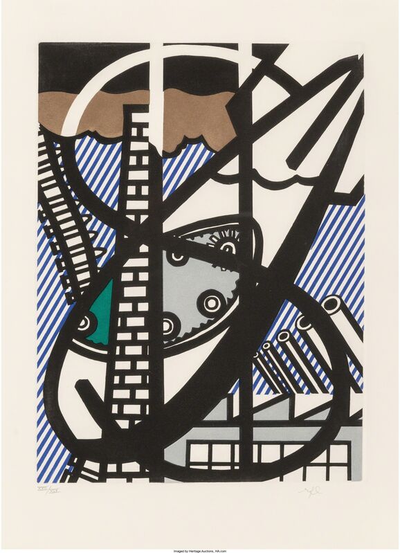 Roy Lichtenstein, ‘Windown Open on Chicago’, 1992, Print, Etching with aquatint and embossing in colors on Arches paper, Heritage Auctions