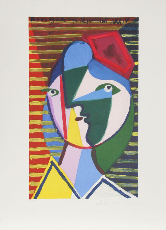 Pablo Picasso, ‘Visage de Femme sur Fond Raye, 1934’, 1979-1982, Print, Lithograph on Arches paper, RoGallery