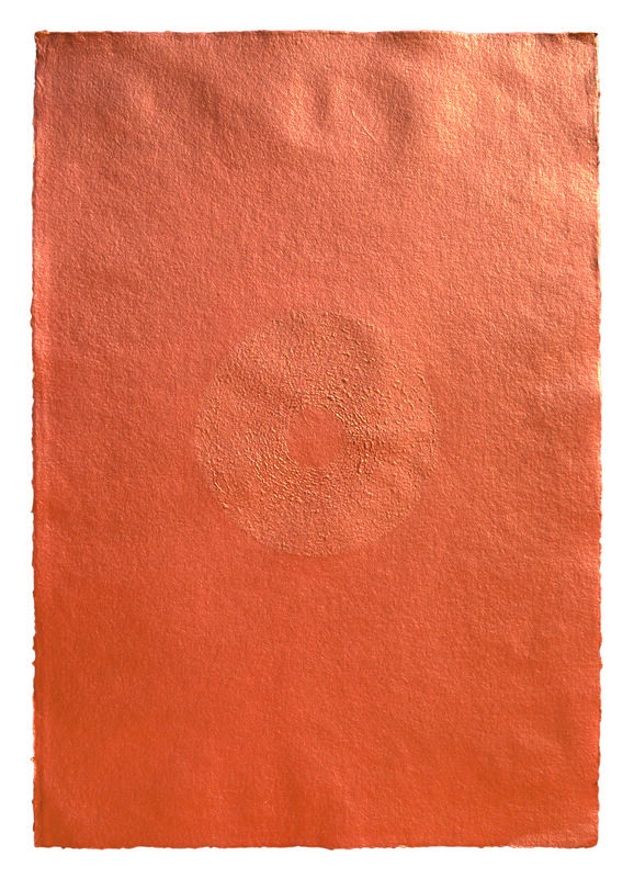Mohammed Kazem, ‘Acrylic on Scratched Paper (Copper) ’, 2008, Painting, Acrylic on scratched paper, Aicon Gallery