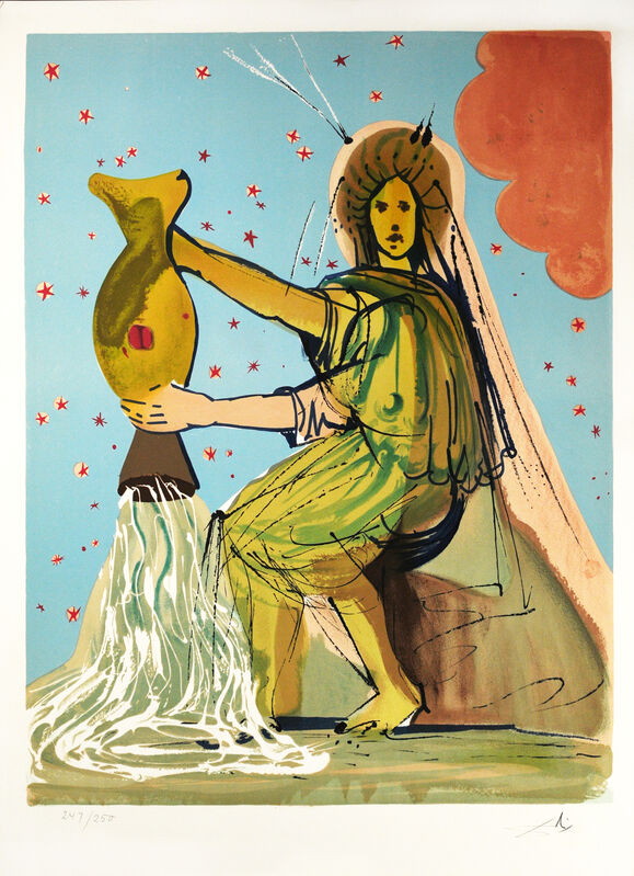 Salvador Dalí, ‘Signs of the Zodiac: Aquarius’, 1967, Print, Color lithograph on Arches paper, Galerie Michael