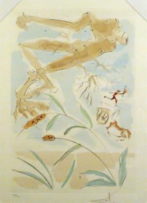 Salvador Dalí, ‘The Oak and the Reed - from the suite "Le Bestiaire de la Fontaine"’, 1974, Print, Puccio Fine Art