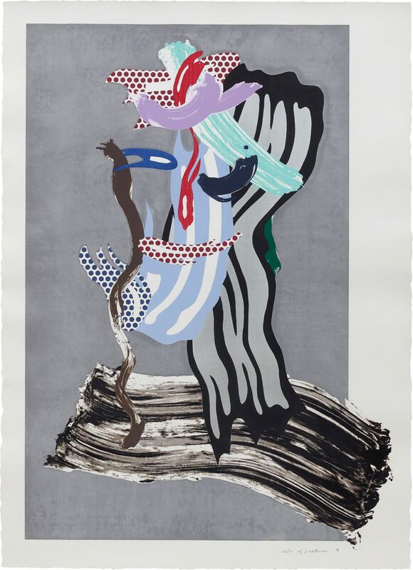 Roy Lichtenstein, ‘Grandpa, from Brushstrokes Figure Series’, 1989, Print, Lithograph, waxtype, woodcut and screenprint in colours, on Saunders Waterford paper, with full margins., Phillips