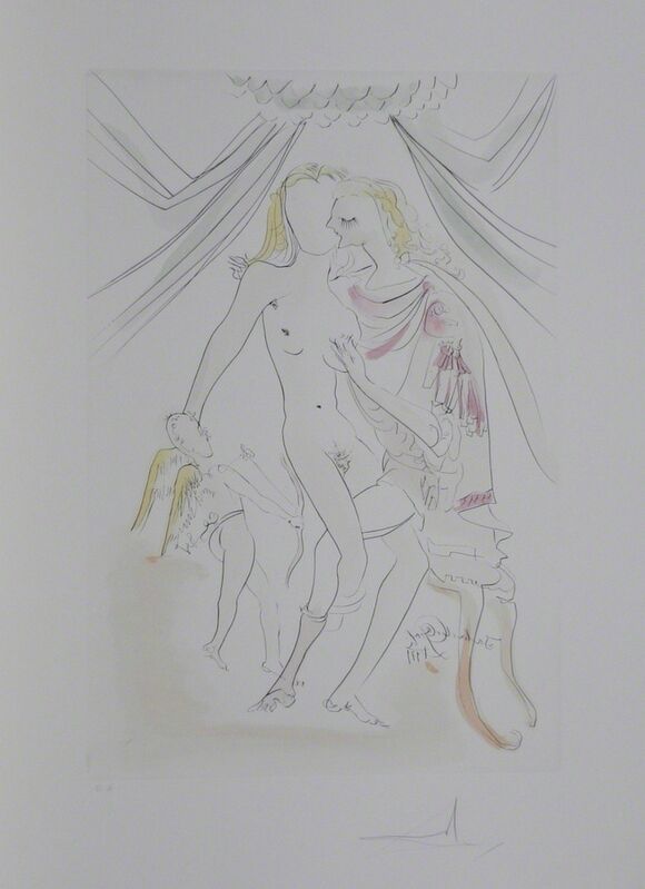 Salvador Dalí, ‘Hommage a Albrecht Durer Vrnus, Mars et Cupidon’, 1971, Print, Etching, Fine Art Acquisitions Dali 