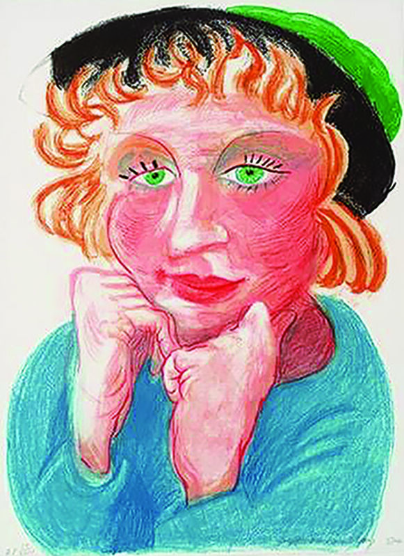 David Hockney, ‘Celia with a Green Hat’, 1984, Print, Lithograph, Belgis-Freidel Fine Art, Ltd.