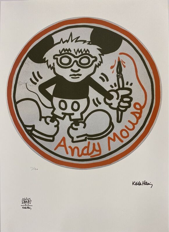 Keith Haring, ‘Andy Mouse’, ca. 1985, Print, Offset lithograph on wove paper, Samhart Gallery