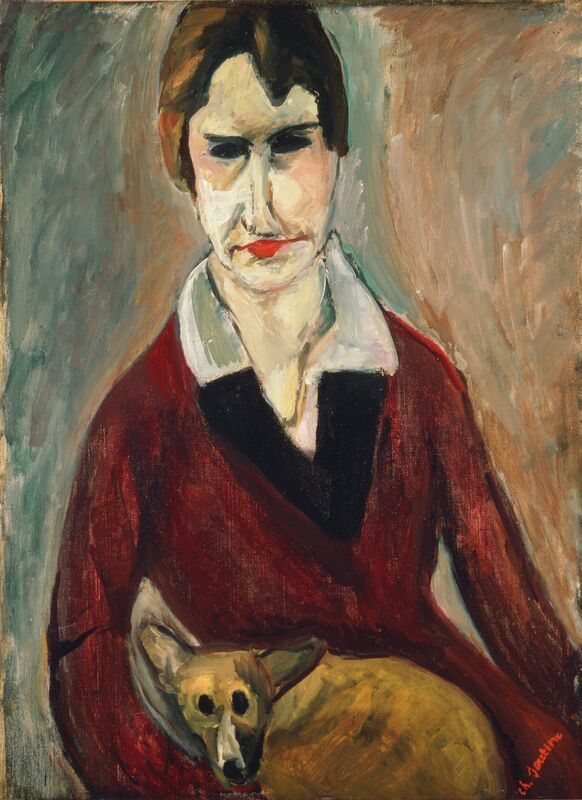 Chaïm Soutine, ‘Woman with a Dog’, 1917-1918, Painting, Oil on canvas, Art Resource