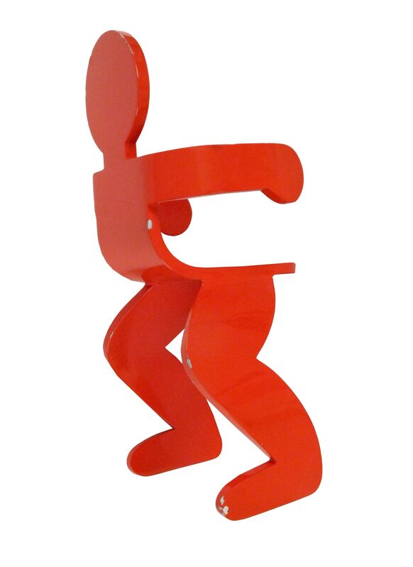 Keith Haring, ‘Untitled, Seated Figure’, 1986, Sculpture, Painted Aluminum, Woodward Gallery
